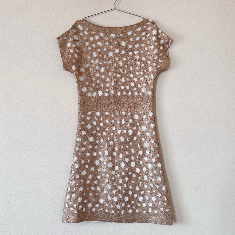 Retro dotted cutout design dress